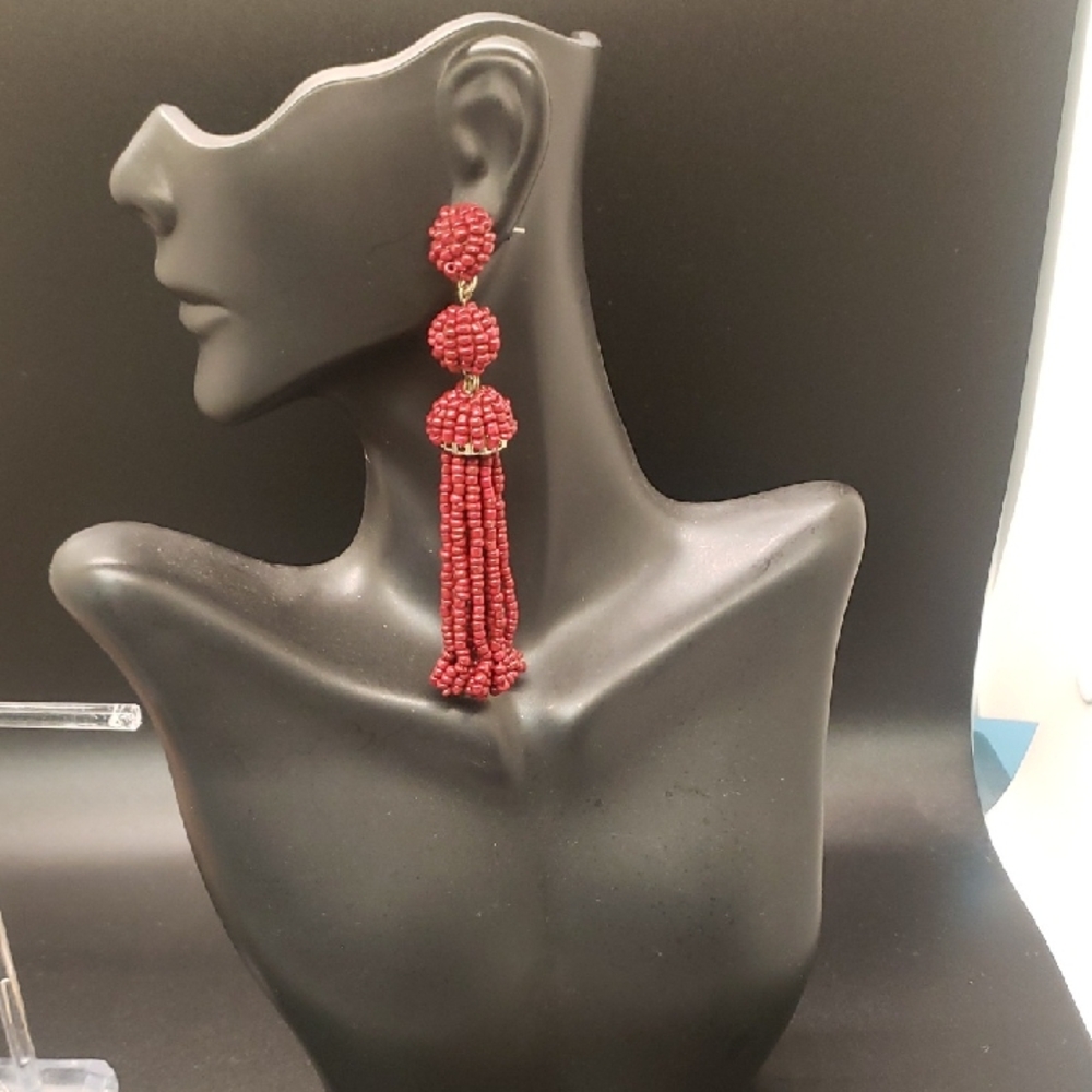 Beaded Tassel Earrings
